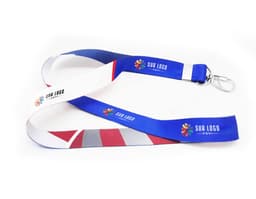 Cordão 120x2,5cm com mosquete metálico em design moderno e patriotismo, ideal para uso em banners, símbolos e espaços de