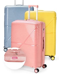 Produto de viagem: Mala de Viagem com capacidade de 94 litros, na cor preta, com rodinhas e alça retrátil.
