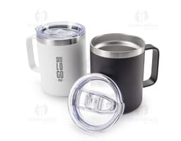 Taza Térmica de 350ml, ideal para mantener la temperatura de la bebida por más tiempo. La taza es de color blanco y posee