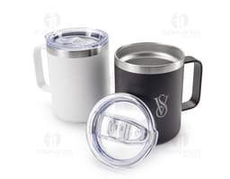 Taza Térmica de 350ml, ideal para mantener la temperatura de la bebida por más tiempo. La taza es de color blanco y posee