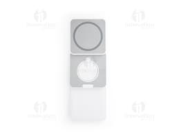 Carregador magnético em um fundo branco.