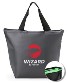 Bolsa Termica de 9,6 litros em cor azul com logo estampado.