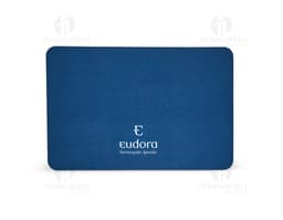 Medium Quick-Dry Mat in shades of gray and blue, with a plush texture.