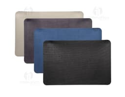 Medium Quick-Dry Mat in shades of gray and blue, with a plush texture.