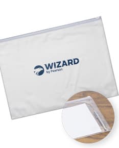 Embagem da Pasta Zip Zap em destaque, contendo diversos envelopes coloridos e uma aba transparente para fechamento.