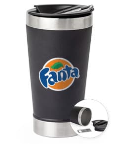 Copo térmico de 500ml com abridor.