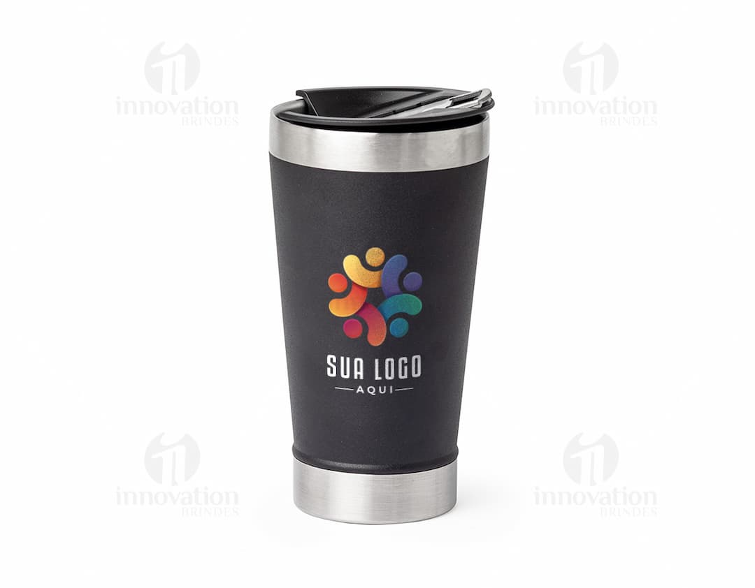 Copo térmico de 500ml com abridor.
