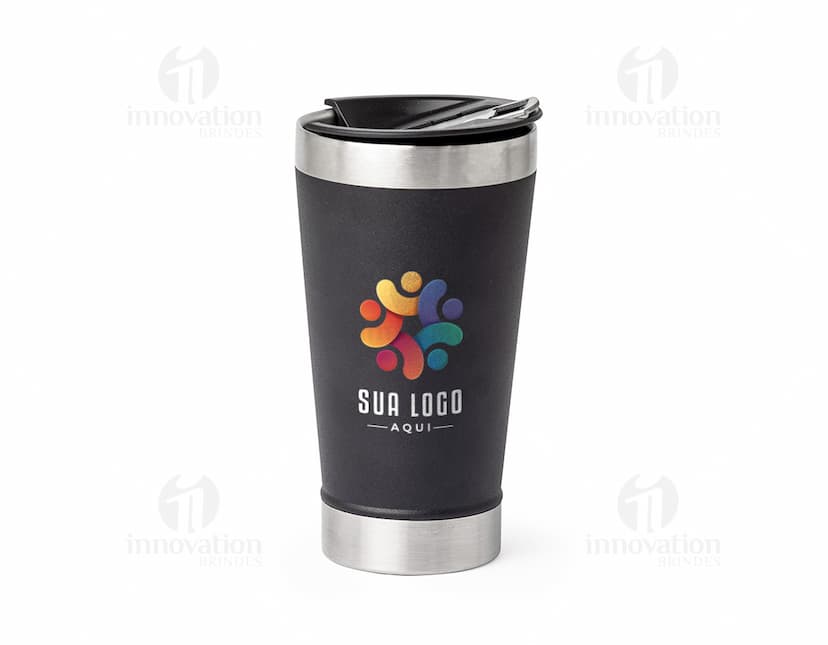 Copo térmico de 500ml com abridor.