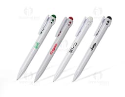Schwarzer Kunststoffstift mit einfachem Design, aus Kunststoff und Metall, ideal für den Einsatz im Büro und in der Schule.
