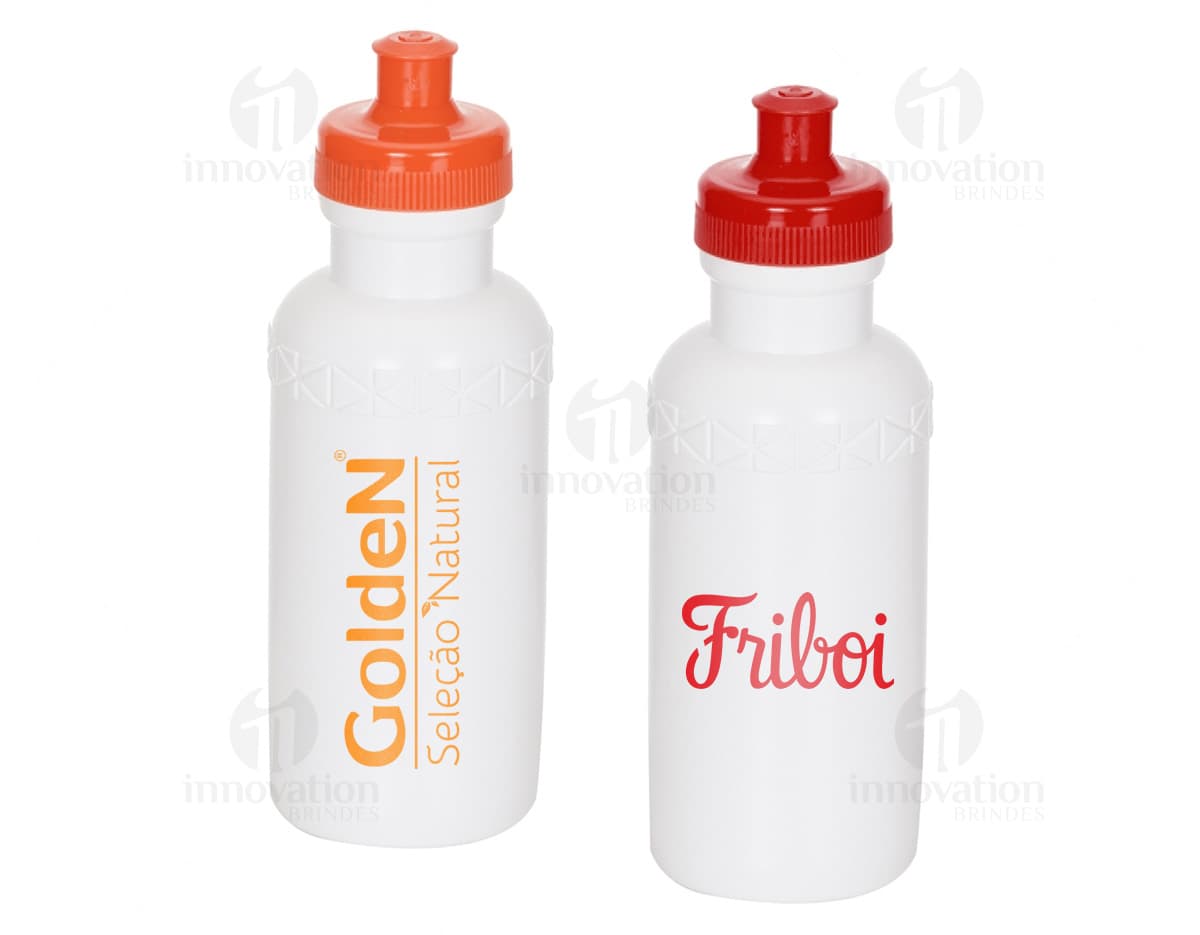 Squeeze Plástico 500ml em cor azul-transparente com tampa de rosca.