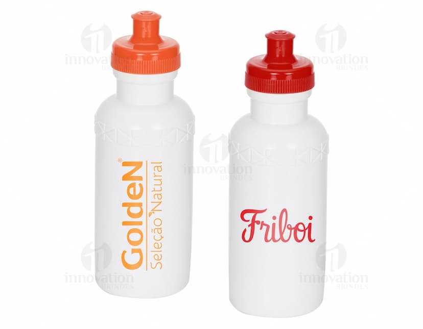 Squeeze Plástico 500ml em cor azul-transparente com tampa de rosca.