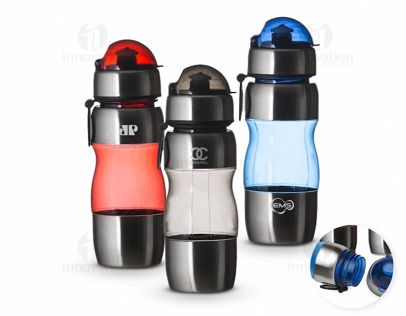 Squeeze de alumínio com capacidade para 450ml.