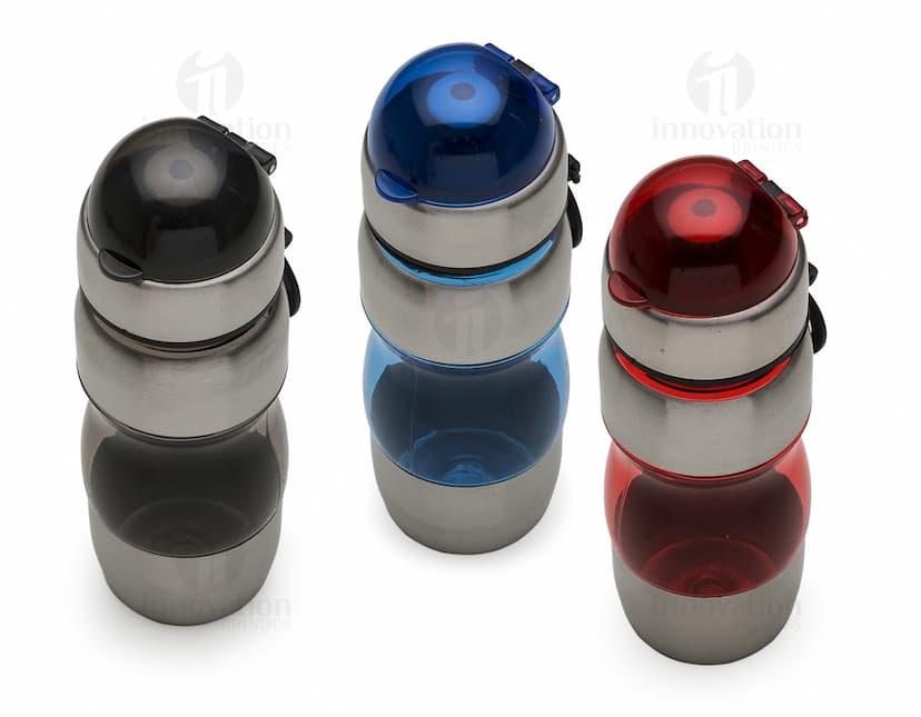 Squeeze de alumínio com capacidade para 450ml.