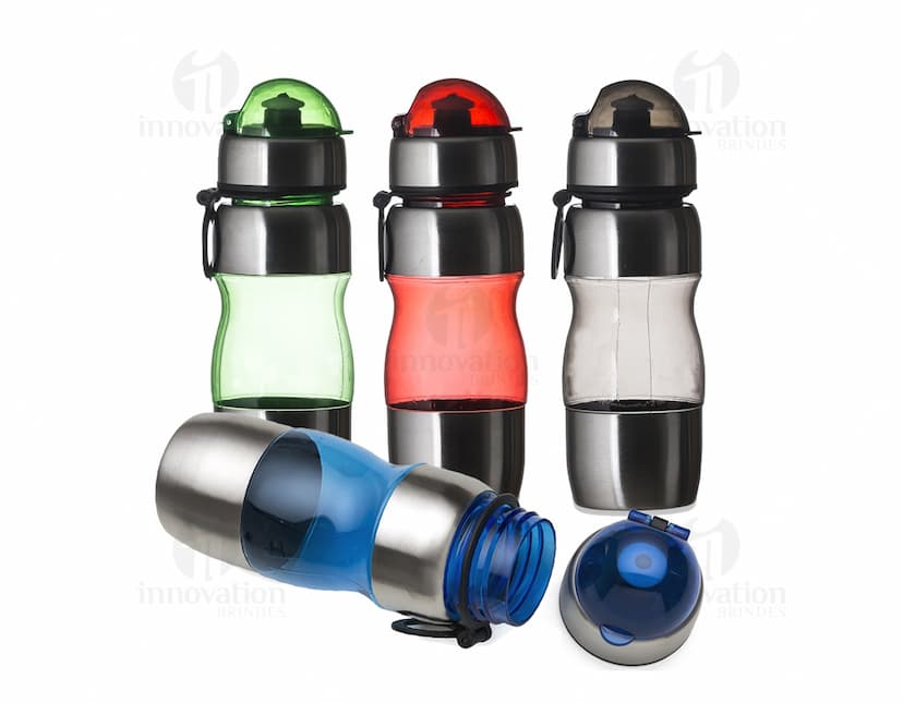 Squeeze de alumínio com capacidade para 450ml.