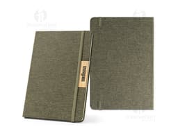 White A5 Poly Notebook with hard cover and elastic closure.