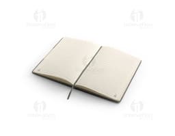 White A5 Poly Notebook with hard cover and elastic closure.