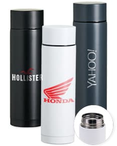 Garrafa térmica em aço inoxidável de 320ml.