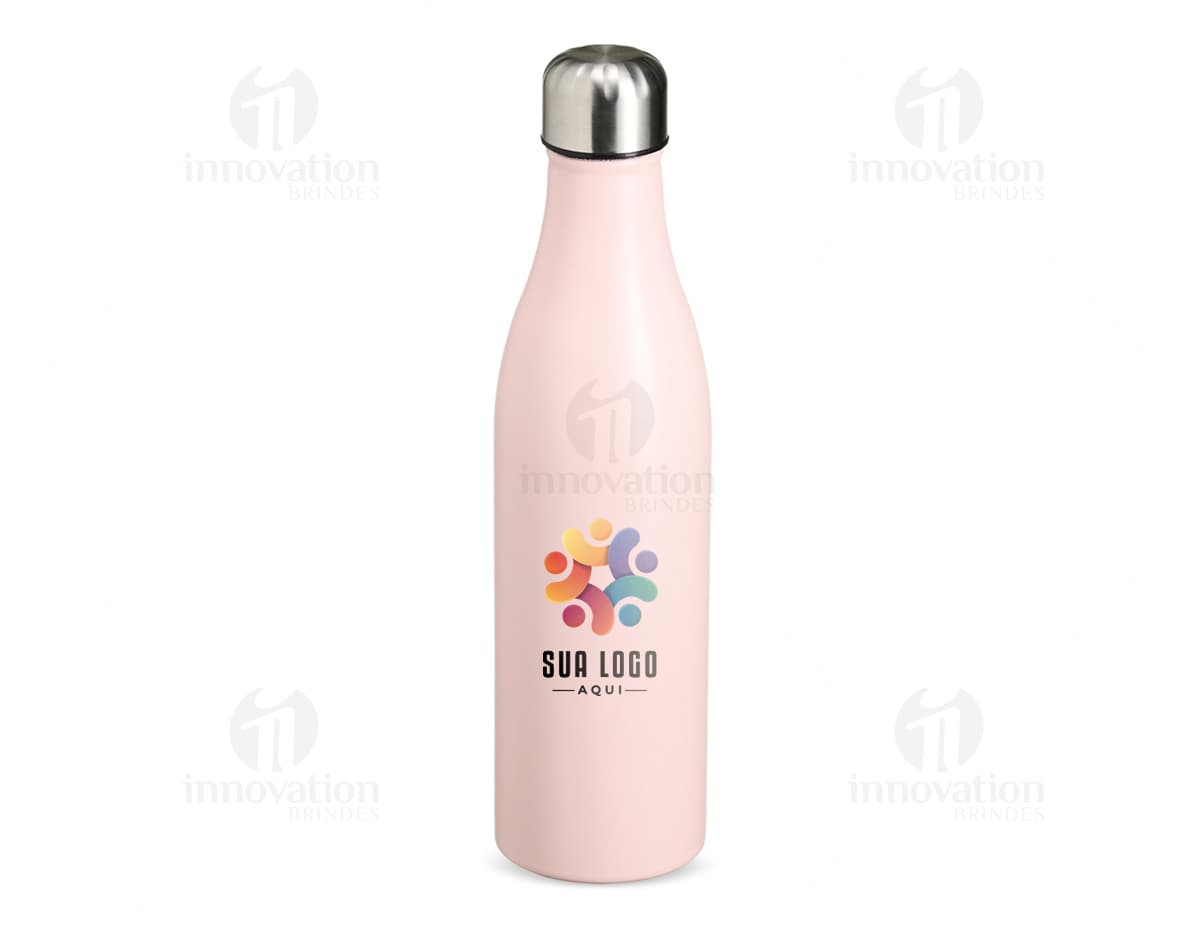 Garrafa Térmica Inox 800ml em fundo branco.