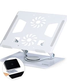 Suporte 360° Pro mostrando suas múltiplas posições de ajuste.