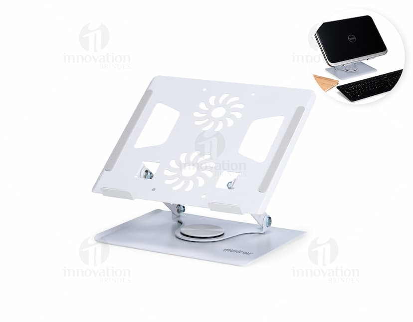 Suporte 360° Pro mostrando suas múltiplas posições de ajuste.