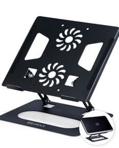 Suporte metálico para celular com rotação de 360º.