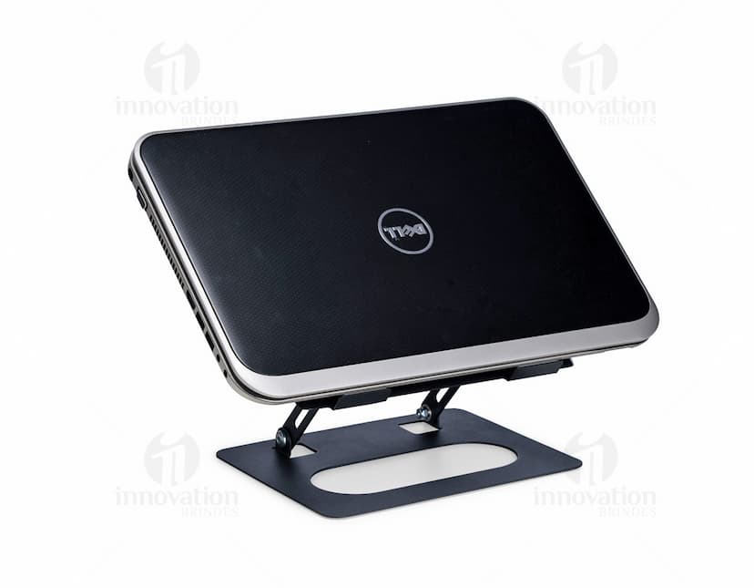 Suporte metálico para celular com rotação de 360º.