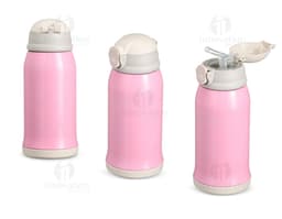 550ml thermal water bottle in stainless steel with a screw-on lid and modern design.