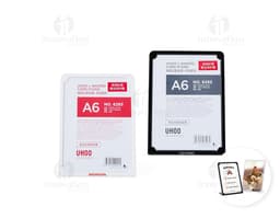 A6 Picture Frame Display in portrait format in black, capable of holding A6 size photos.