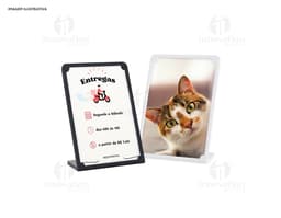 A6 Picture Frame Display in portrait format in black, capable of holding A6 size photos.