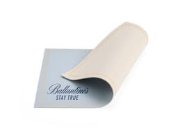 Double-Sided Placemats in shades of blue and green, featuring leaf and stripe patterns.