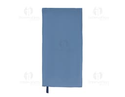 Toalha PoliFit em cor azul com design texturizado.
