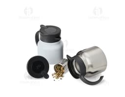 Bollitore Termico LED 750 in acciaio inox con design moderno e indicatore di temperatura LED integrato.