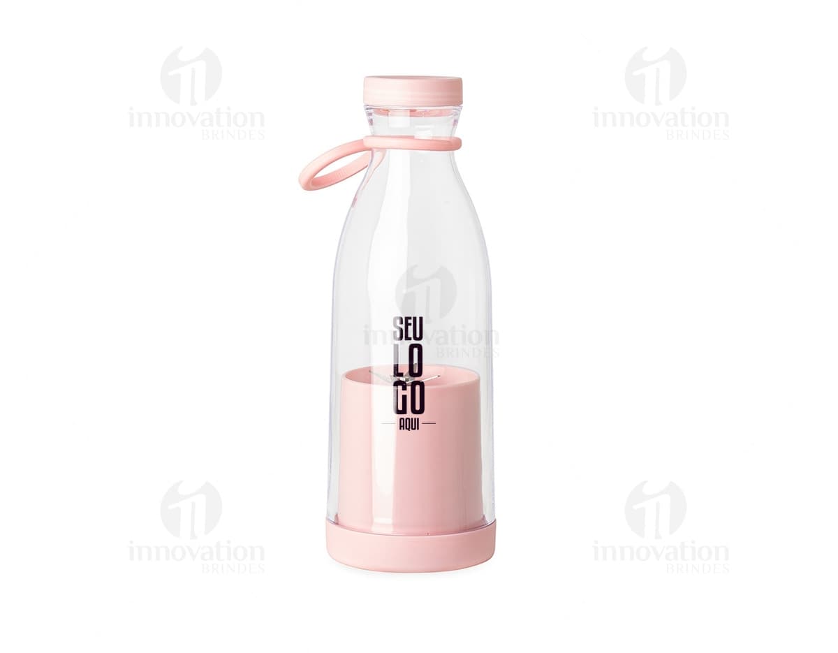 Garrafa com misturador de 380ml na cor verde.