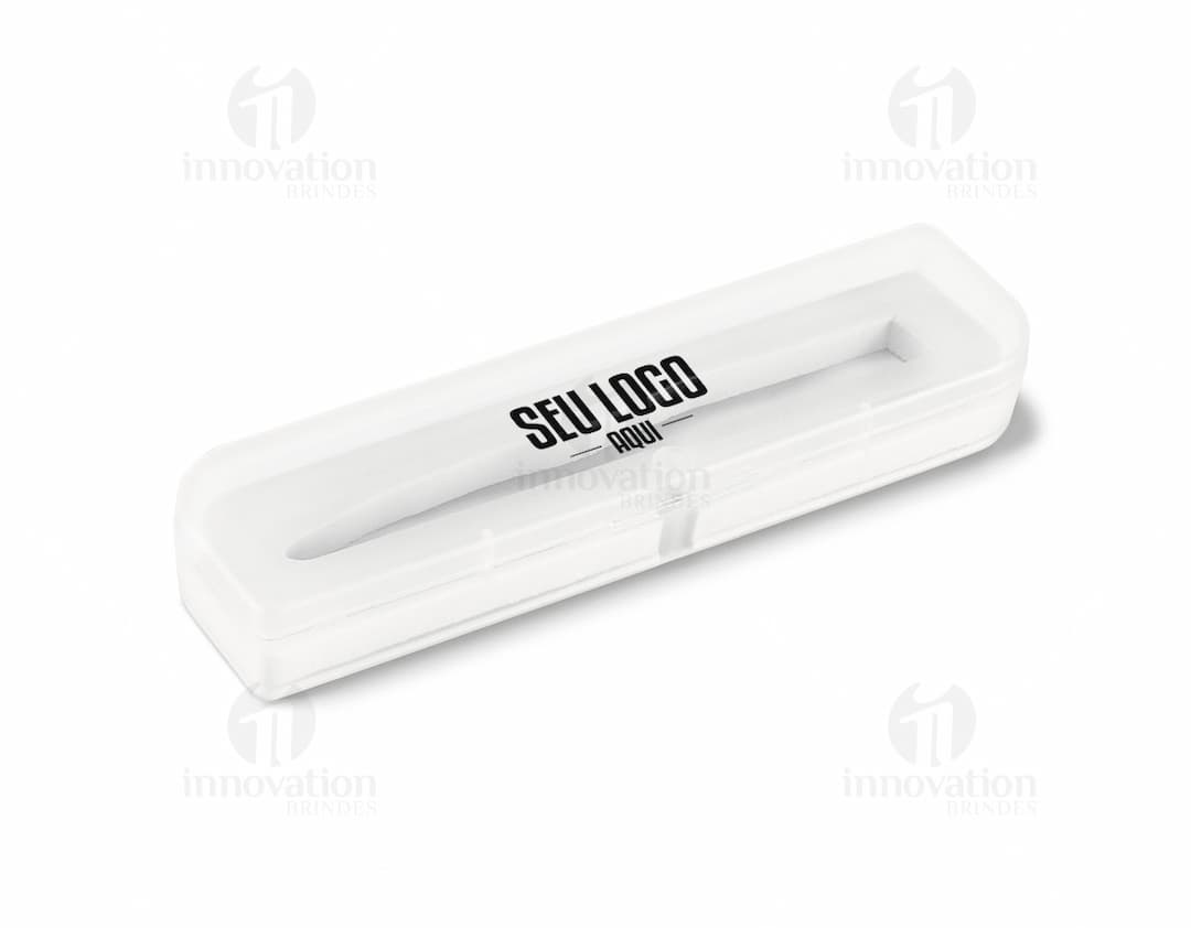Caixa de armazenamento para pen drive preta, com capacidade para guardar até 10 unidades.