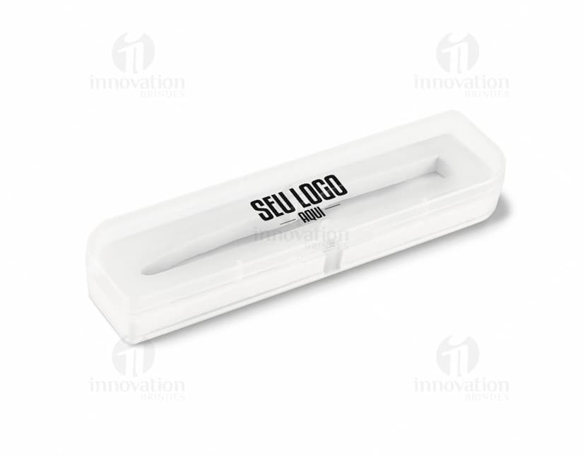 Caixa de armazenamento para pen drive preta, com capacidade para guardar até 10 unidades.