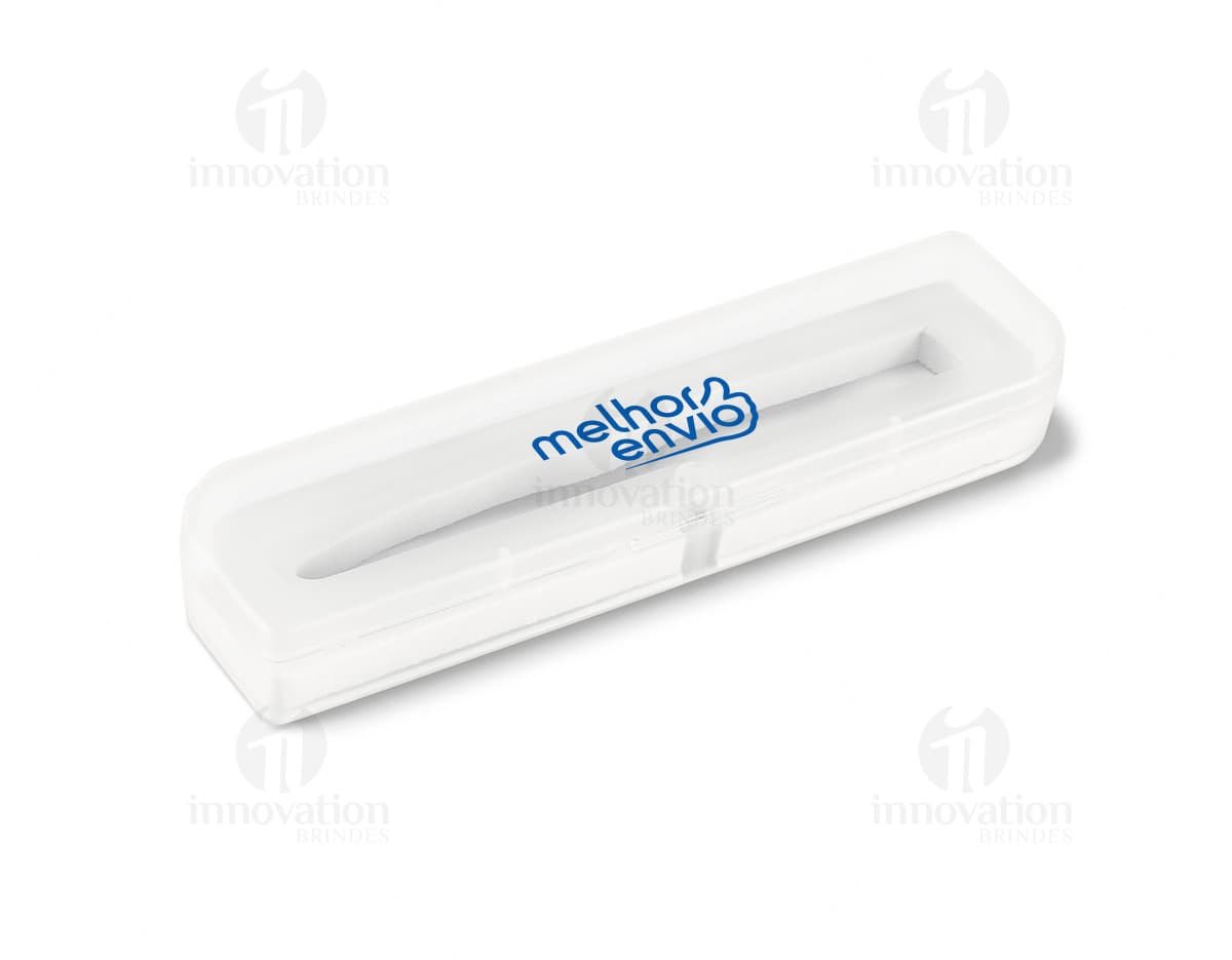 Caixa de armazenamento para pen drive preta, com capacidade para guardar até 10 unidades.