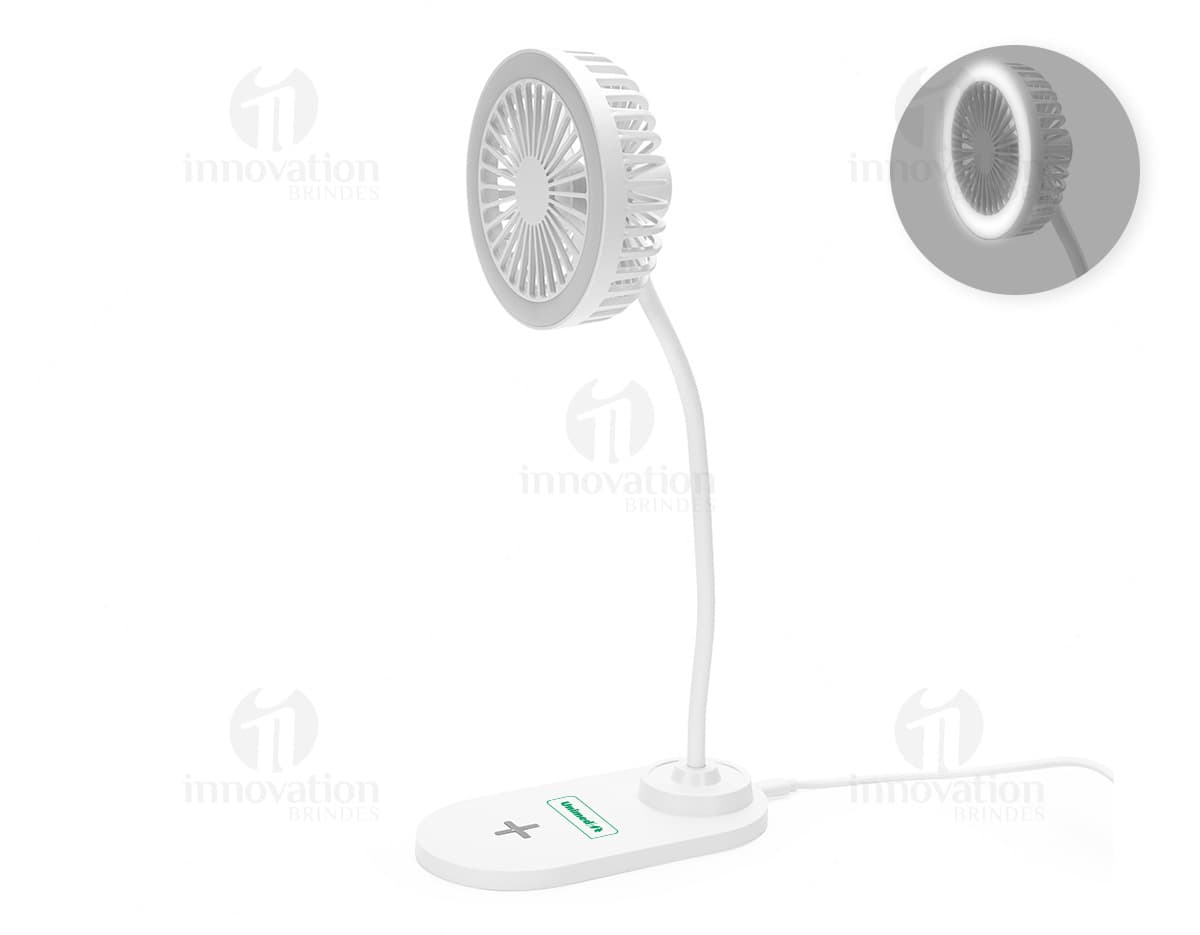 Ventilador com Led e Carregador por Indução.