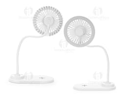 LED Fan with Wireless Charger.