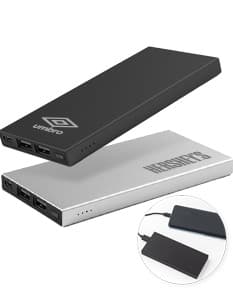 Bateria portátil de alumínio, com design moderno e compacto. Perfeita para o uso de dispositivos eletrônicos em qualquer lugar, oferecendo praticidade e mobilidade.