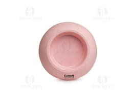 Uma pilha de Tigelas Pet de Fibra de Arroz 400ml, em tons de rosa, preto, marrom e cinza, com textura suave e brilhante. As