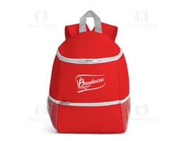 Mochila térmica de 10 litros em destaque, feita de material plástico resistente. A mochila contém um recipiente especial para