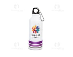 Botella de 500ml Squeeze con líquido, plástico transparente, etiqueta amarilla, tapa, botella vacía, bebida saludable, objeto