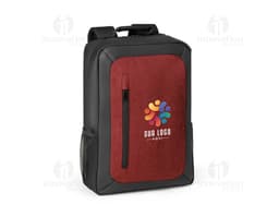 Mochila para notebook preta de couro, moderna e elegante, com compartimento para notebook, organizador interno, alças