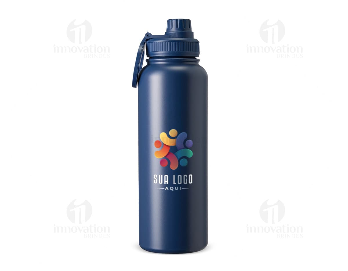 Garrafa Térmica Inox 1,2L - Uma garrafa térmica em aço inoxidável com capacidade para 1,2 litros.