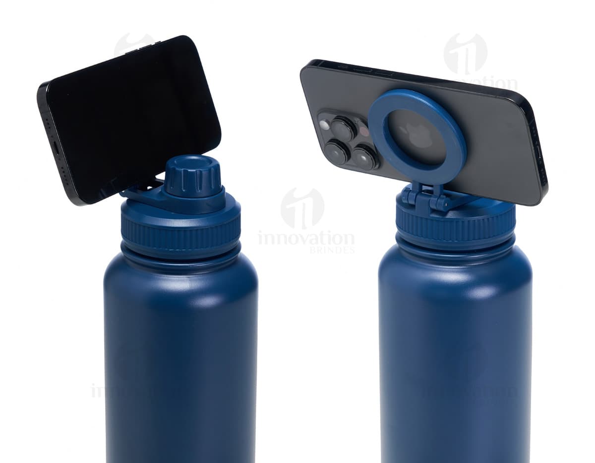 Garrafa Térmica Inox 1,2L - Uma garrafa térmica em aço inoxidável com capacidade para 1,2 litros.