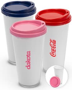 Copo plástico duplo de 400ml.