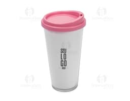 Bicchiere plastico doppio da 400ml.