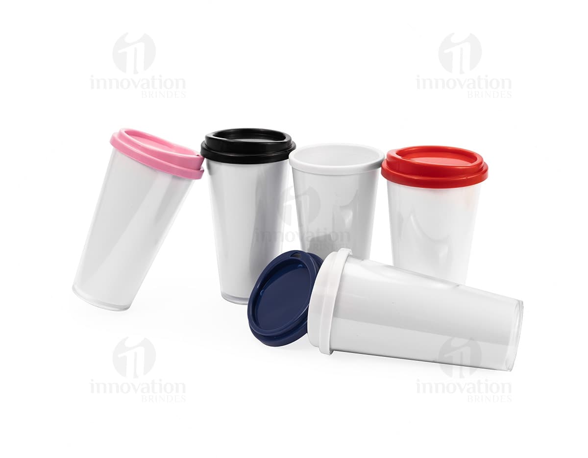 Copo plástico duplo de 400ml.