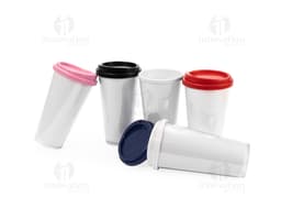 Bicchiere plastico doppio da 400ml.