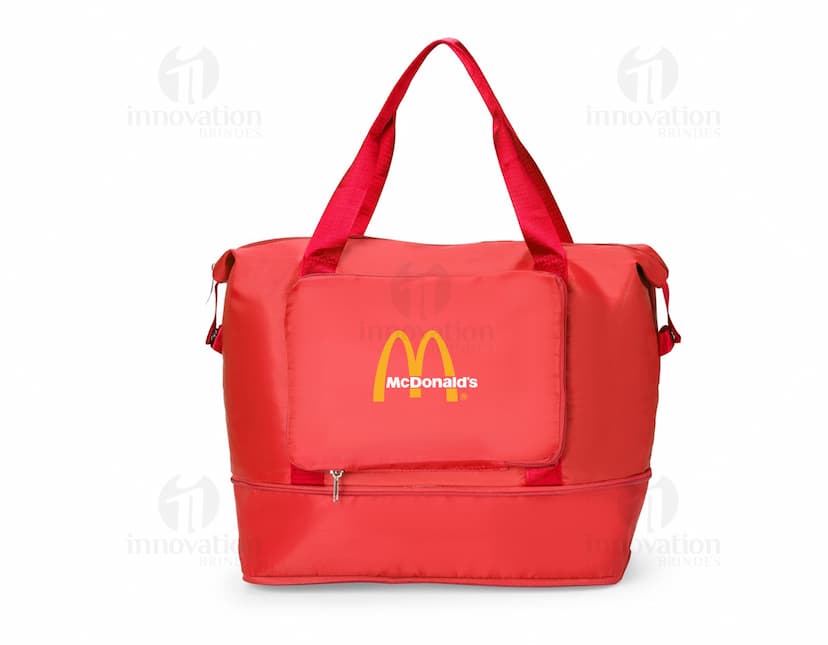Bolsa expansível e dobrável de 25 litros.